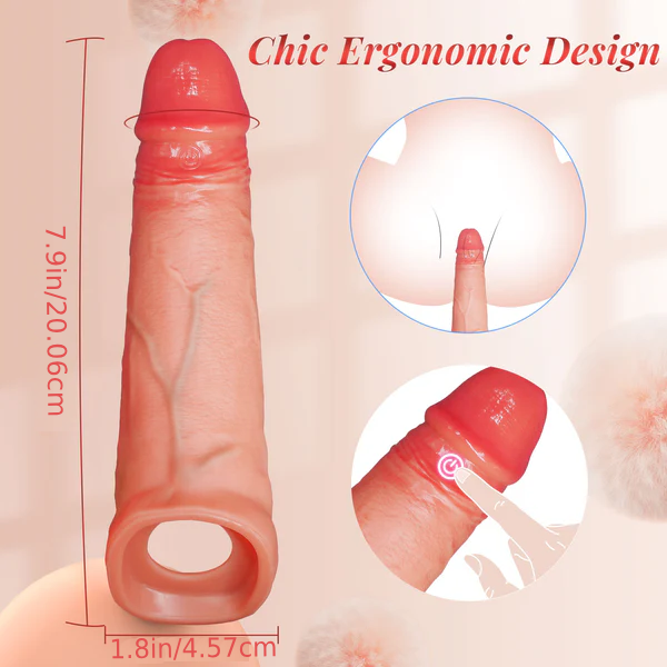 Hellofuntoys™ APP Controlled 9 Vibration Intensities Vibrating Penis Sleeve