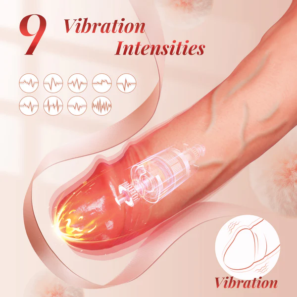 Hellofuntoys™ APP Controlled 9 Vibration Intensities Vibrating Penis Sleeve