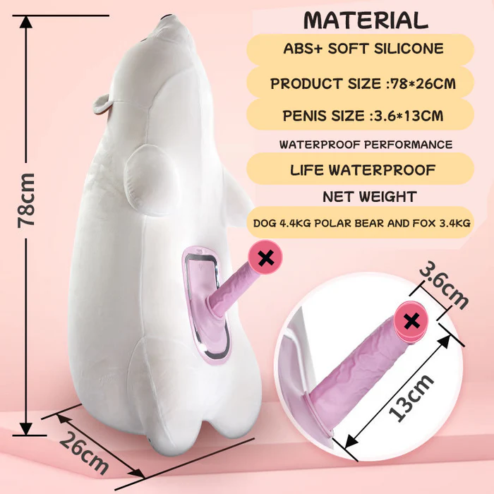 Hellofuntoys™ Discreet Polar Bear Pillow Remote Control Sex Machine