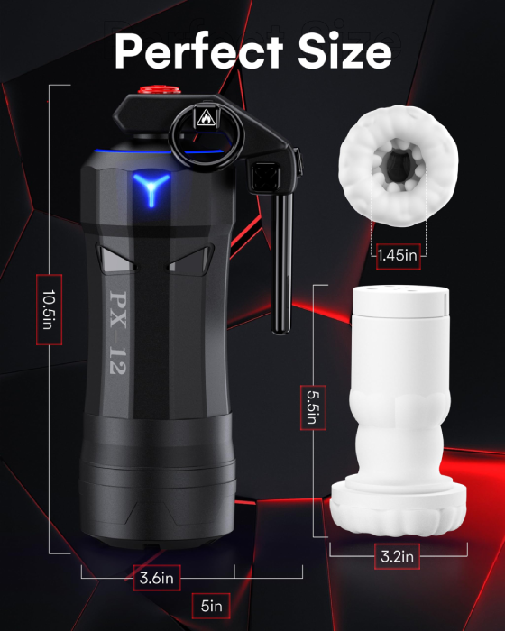 Grenade 8 Thrusting 10 Vibration Modes Automatic Heating Masturbator