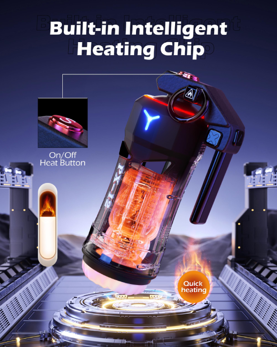 Grenade 8 Thrusting 10 Vibration Modes Automatic Heating Masturbator