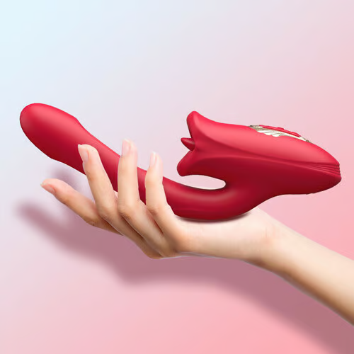Hellofuntoys™ G Spot Flapping Vibrator with Kissing Function & Vibrating Tongue