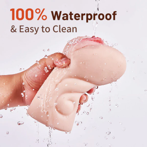 Hellofuntoys™ Vibrating Pocket Pussy Male Masturbator with Textured Vagina