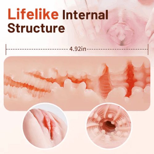 Hellofuntoys™ Vibrating Pocket Pussy Male Masturbator with Textured Vagina