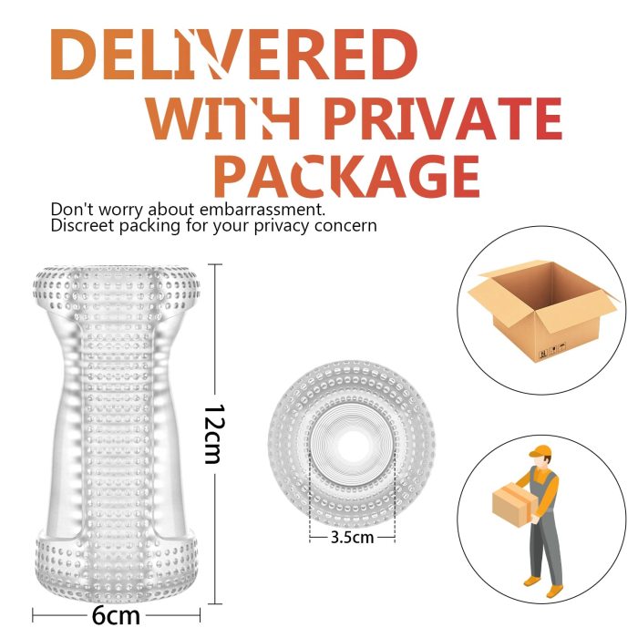 Portable with Vagina Textured Blowjob Penis TPE Masturbation Sleeve