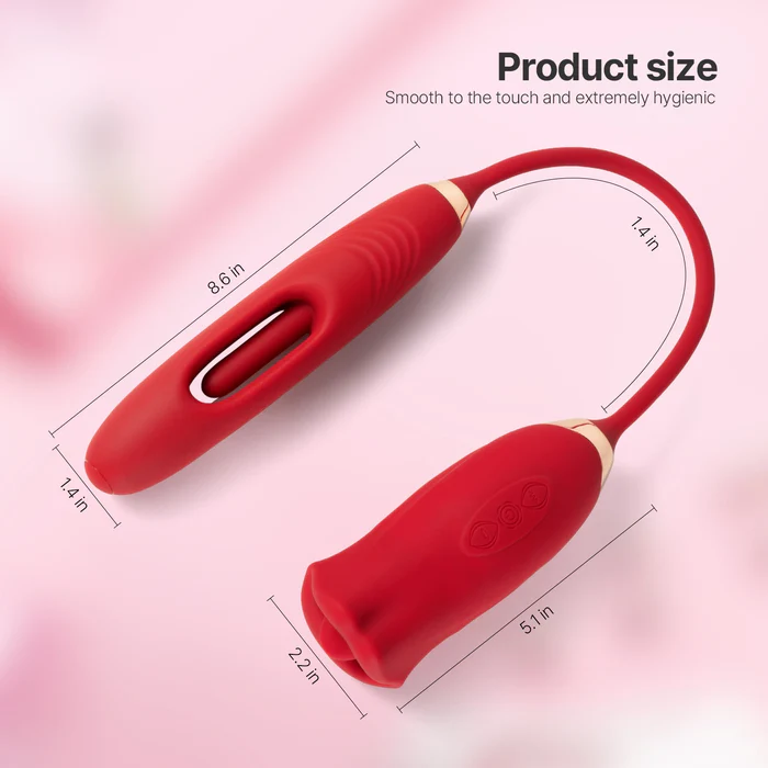 Hellofuntoys™ G-spot Flapping Vibrator with Kissing Function & Vibrating Tongue