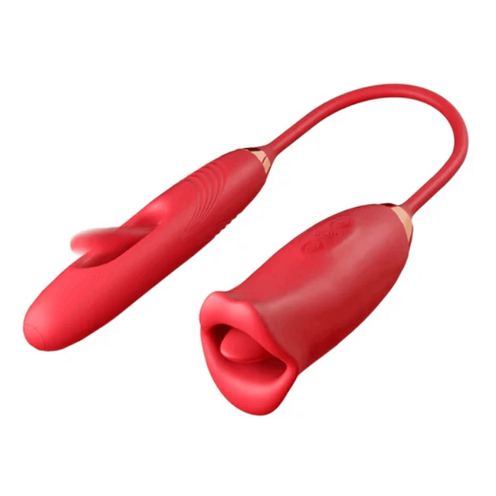 Hellofuntoys™ G-spot Flapping Vibrator with Kissing Function & Vibrating Tongue