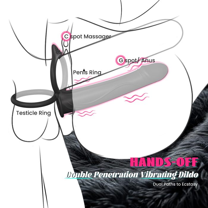 10 Vibrating Multi-Purpose Pleasure Double Strap-On Dildo