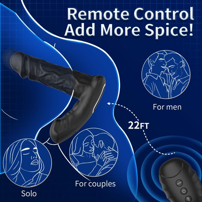 Hellofuntoys™ Inflatable Prostate Massager: 10 Vibration Modes, Heating & Remote-Controlled Expansion
