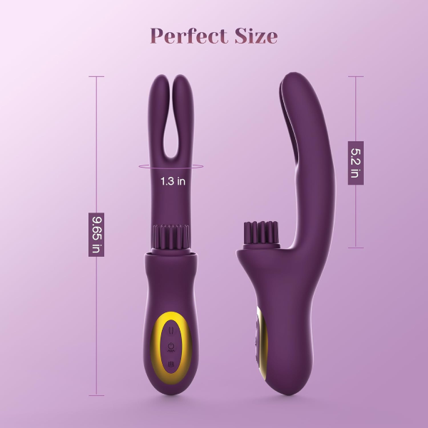 Hellofuntoys™ 10 x 6 x 7 Modes Come-Hither Clitoral Tickling Rabbit Vibrator