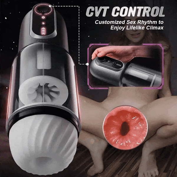 Hellofuntoys & Godwin Stepless Variable Speed Masturbator Handsfree