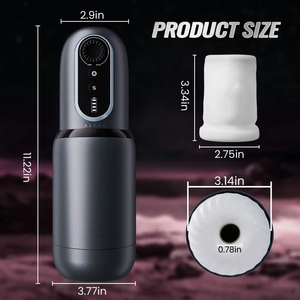 Hellofuntoys & Godwin Stepless Variable Speed Masturbator Handsfree