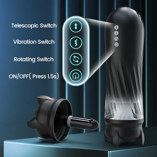 Hellofuntoys™ Ultra High Speed Male Masturbator Twisting Thrusting Vibrating