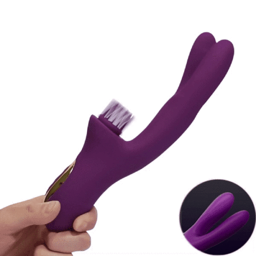 Hellofuntoys™ 10 x 6 x 7 Modes Come-Hither Clitoral Tickling Rabbit Vibrator