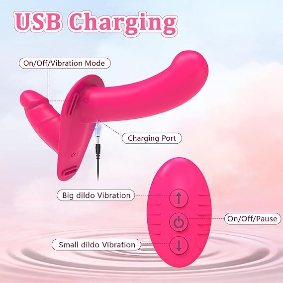 Hellofuntoys™ Strapless Vibrating Dildo - Adjustable Harness & Remote Control Wearable Vibrator