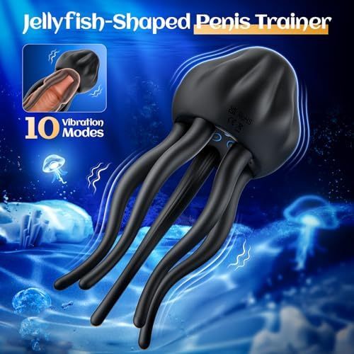 Hellofuntoys™ Male Vibrator - 10 Vibration Modes & Tentacle Stroker for Penis & Nipple Stimulation