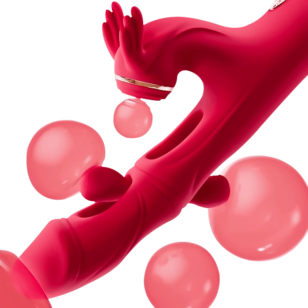 Hellofuntoys™ Double Tongue Licking & Vibrating Dildo - 7 Flapping Modes & 10 Vibrations for G-Spot & Clitoral Stimulation