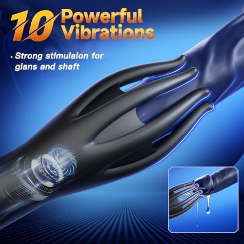 Hellofuntoys™ 2-in-1 Male Vibrator & Masturbator - 10 Powerful Vibrations for Penis Training & Stimulation