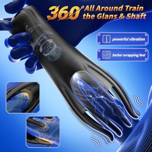 Hellofuntoys™ 2-in-1 Male Vibrator & Masturbator - 10 Powerful Vibrations for Penis Training & Stimulation