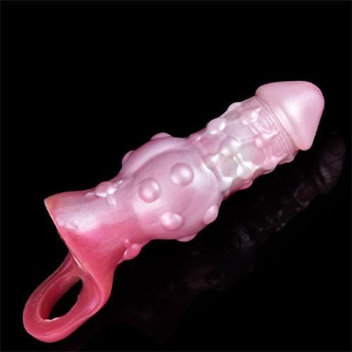 Hellofuntoys™ 7.16  Monster Penis Extender Sleeve – Soft Silicone Enlargement Sleeve with Cock Ring for Men