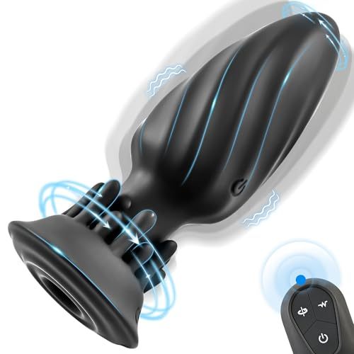 Hellofuntoys™ Rotating Anal Plug – 10 Vibration & Rotation Modes Prostate Massager with Tentacle Design & Remote Control