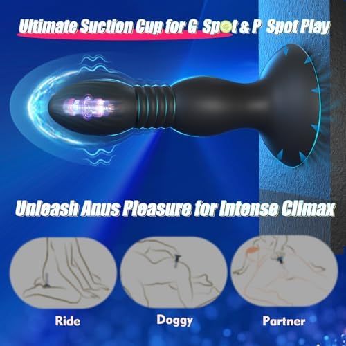 Hellofuntoys™ Super Strong Suction Cup Remote Control Thrust Vibration, Anal Trainer for Men, Women & Couples