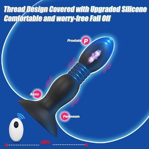 Hellofuntoys™ Super Strong Suction Cup Remote Control Thrust Vibration, Anal Trainer for Men, Women & Couples