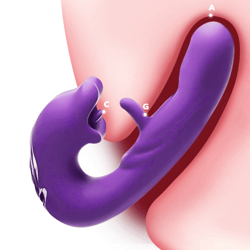 Hellofuntoys™ G Spot Vibrator: 7 Modes for Clitoral Stimulation, Thrusting Dildo & Anal Play