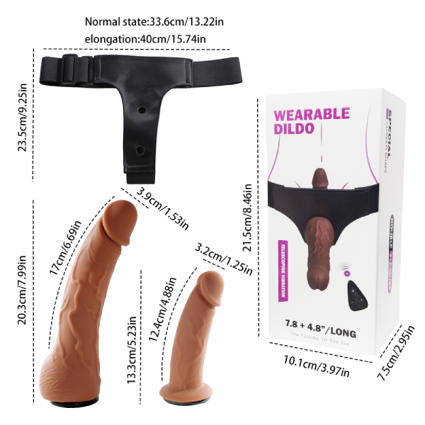 Hellofuntoys™ Remote-Controlled Wearable Dildo with 9 Vibration Modes & Thrusting Motion