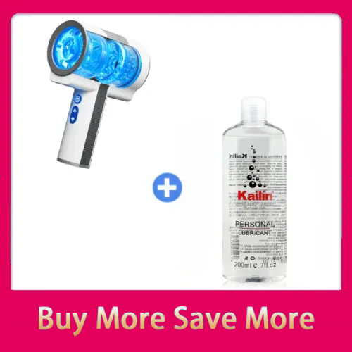 Hellofuntoys Double-Ended Handheld Vibrating Thrusting & Rotating Automatic Male Masturbator