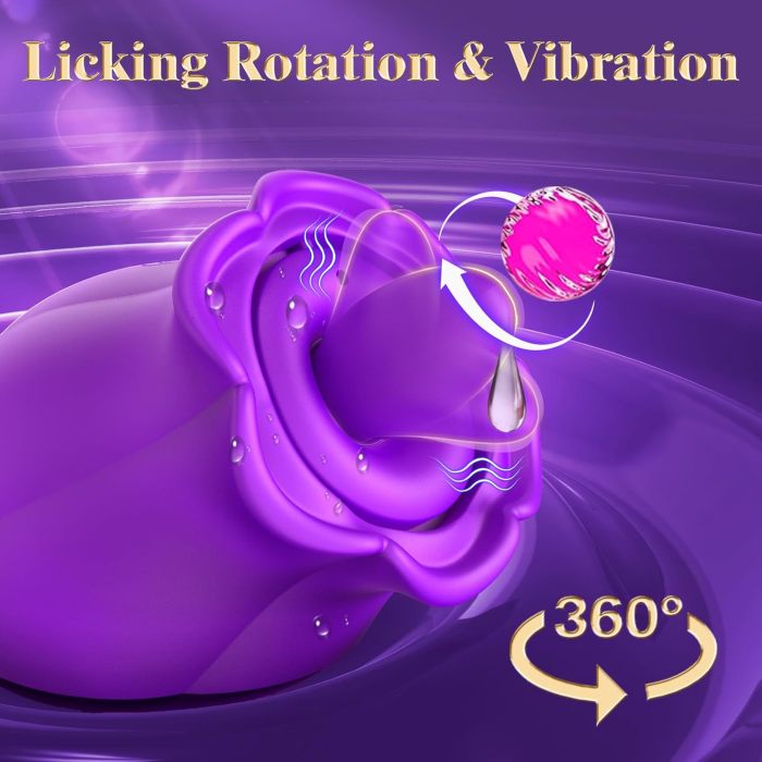 Hellofuntoys™ Sucking Vibrator - 3 in 1, Removable Cup, 360° Rotation G spot Vibrator with 9 Tongue Licking & Vibration & 3 Suctions