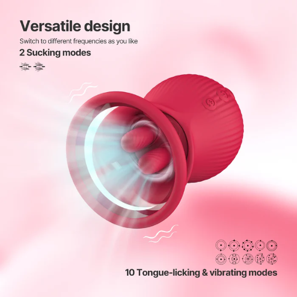 Hellofuntoys™ Tongue Magic: Interchangeable Clitoral & Nipple Sucker with 3-in-1 Pleasure Functions