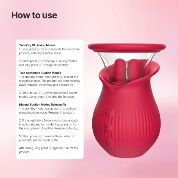 Hellofuntoys™ Tongue Magic: Interchangeable Clitoral & Nipple Sucker with 3-in-1 Pleasure Functions