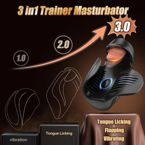 10 Tongue Licking Vibrations and 10 Beating Vibration Modes Penis Training Vibrator
