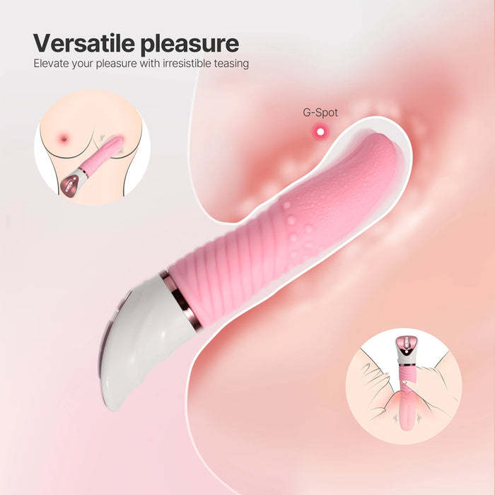 Jolty Tongue Realistic ​High-Quality Silicone Soft Clitoral Tongue Vibrator