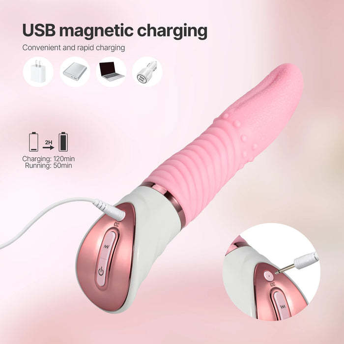 Jolty Tongue Realistic ​High-Quality Silicone Soft Clitoral Tongue Vibrator