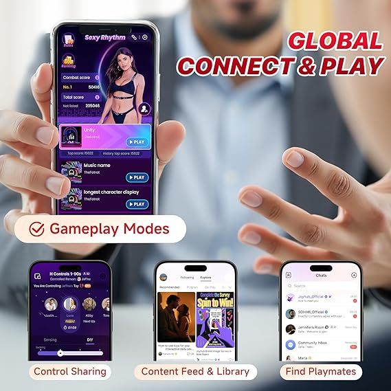 App Control 10 Waving & Vibrating In 3 Motors for 360° Blowjob Stroker Vibrator with Hollow Out Design