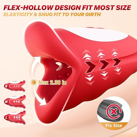 App Control 10 Waving & Vibrating In 3 Motors for 360° Blowjob Stroker Vibrator with Hollow Out Design