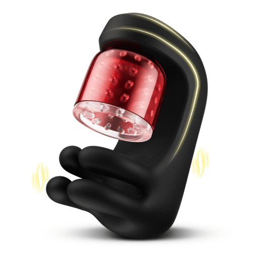 US$ 56.69 - Hellofuntoys Finger 2.0 Penis Vibrators  9 Vibration 9 Pinch &  9 Rotation Glans Trainer - www.hellofuntoys.com