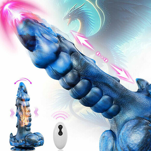 Leviathan 8 Thrusting Vibrating Swing Heating Huge Dildo with Suction Cup 9.5 Inch