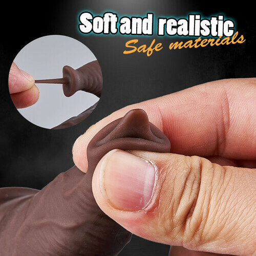 【1:1 Lifelike Upgraded Licking Dildo】Swing Thrusting Vibrator with Heating Modes Adult Toys