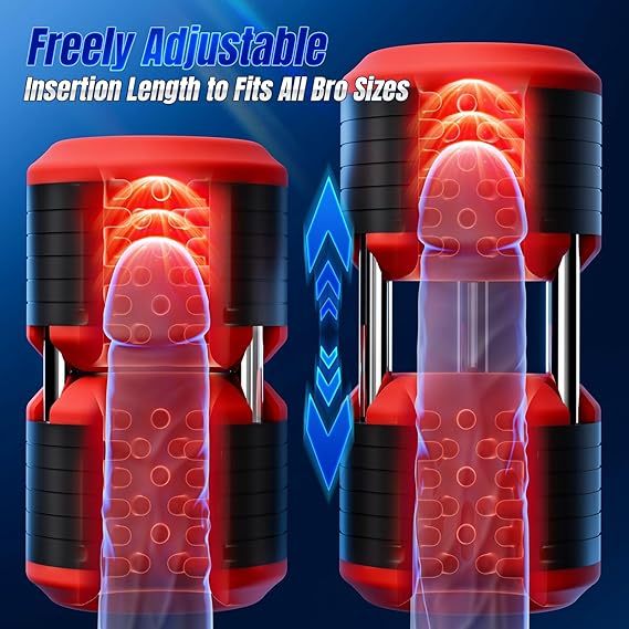 Double Side 10 Vibrating Modes Blowjob Sex Machine Stroker for Penis Training Stimulation Increase Endurance