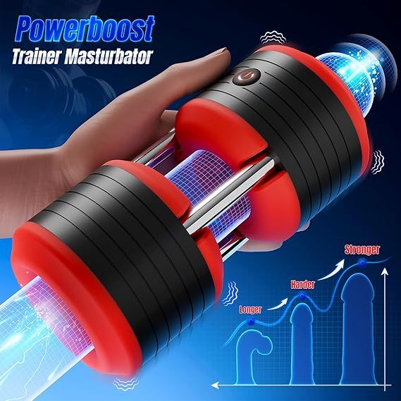 Double Side 10 Vibrating Modes Blowjob Sex Machine Stroker for Penis Training Stimulation Increase Endurance
