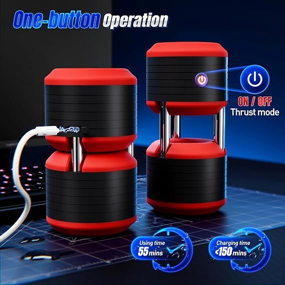 Double Side 10 Vibrating Modes Blowjob Sex Machine Stroker for Penis Training Stimulation Increase Endurance