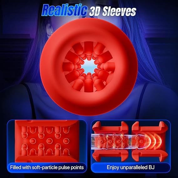 Double Side 10 Vibrating Modes Blowjob Sex Machine Stroker for Penis Training Stimulation Increase Endurance