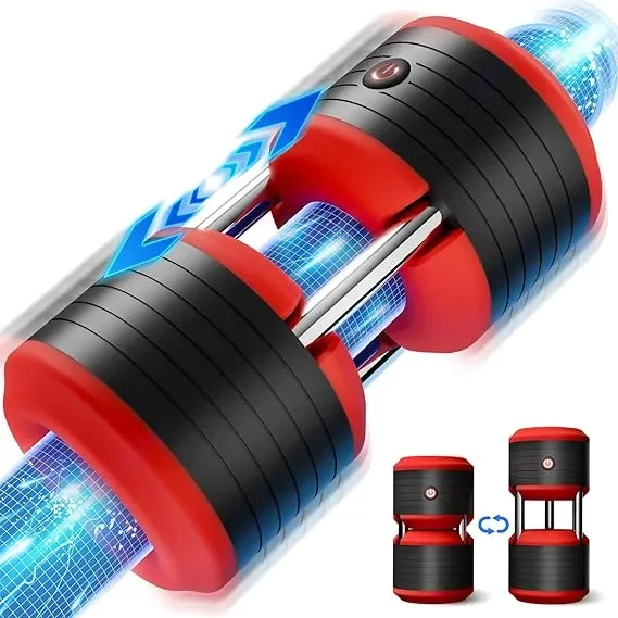 Double Side 10 Vibrating Modes Blowjob Sex Machine Stroker for Penis Training Stimulation Increase Endurance