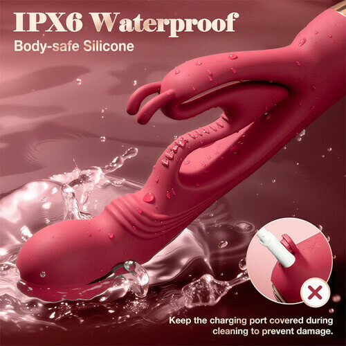 Hellofuntoys 10*10 Vibrating Innovative Hollow Ears Design Dual Motor Buniva Rabbit Vibrator