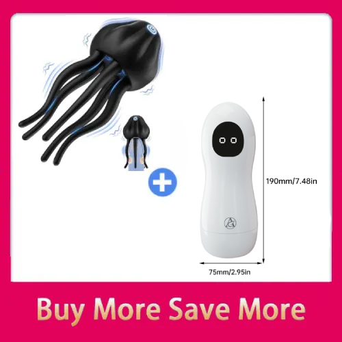 Hellofuntoys™ Male Vibrator - 10 Vibration Modes & Tentacle Stroker for Penis & Nipple Stimulation