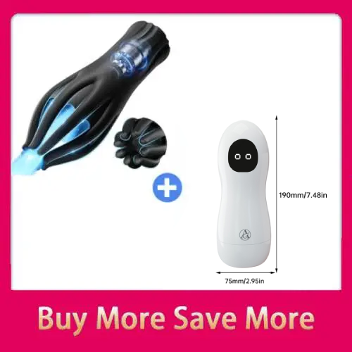 Hellofuntoys™ 2-in-1 Male Vibrator & Masturbator - 10 Powerful Vibrations for Penis Training & Stimulation