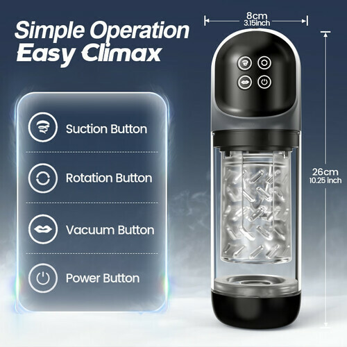 Night Elf 7 Rotation Suction Vacuum Pumps Masturbator Cup Pocket Pussy Adult Sex Toys Men
